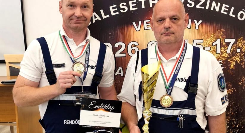 Helyszínelő verseny után mentett életet két baranyai rendőr