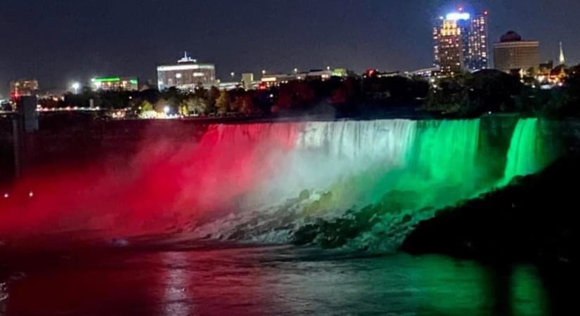 Magyar nemzeti színekbe borul a Niagara-vízesés és Rio de Janeiro jelképe