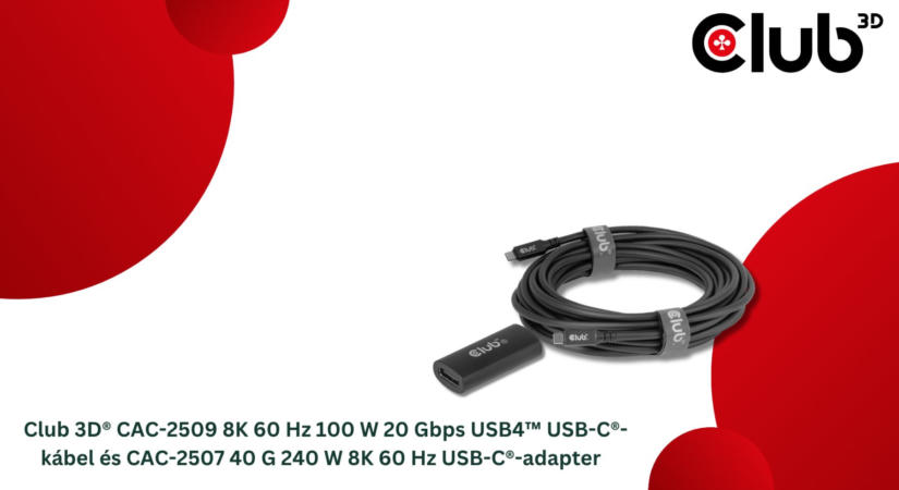 Az első teljesen passzív 9 m-es USB4 kábel