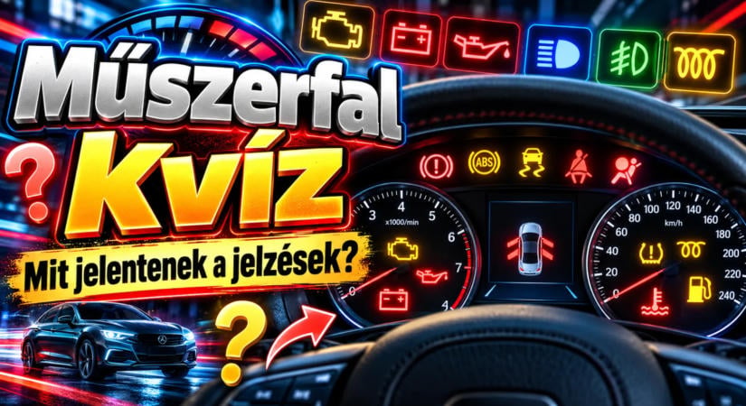 Kvíz: Mit jelentenek az autó műszerfalán a jelzések?