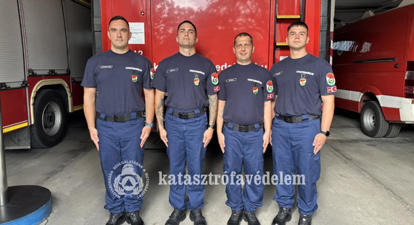 Négy új hivatásos tűzoltó kezdte meg szolgálatát Békésben