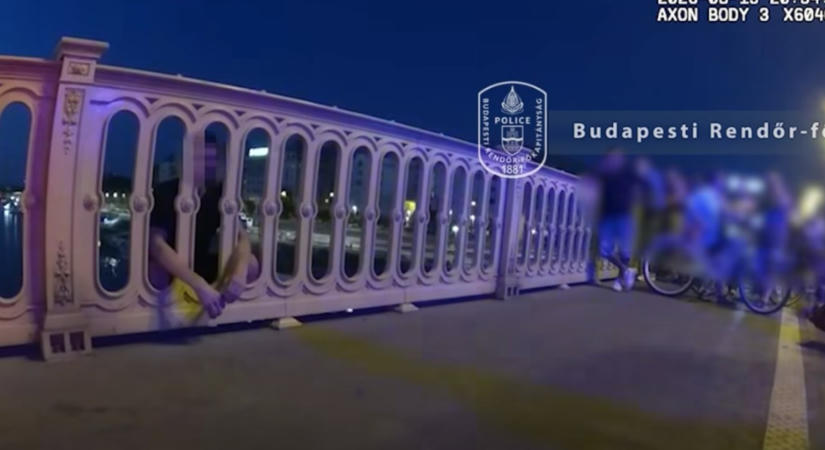 Drámai videón a mentés: félórás tárgyalás után mentették meg a Margit hídon csüngő férfit