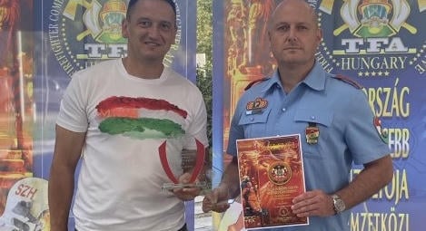 Korcsoportjában győzött Papp János a nemzetközi tűzoltóversenyen