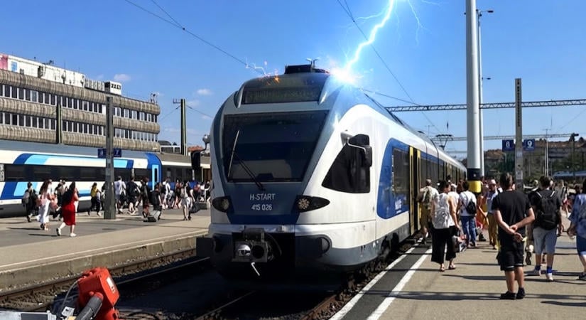 Madarak okoztak rövidzárlatot a Déli pályaudvaron – az elektromos ívtől kilyukadt a mozdony teteje