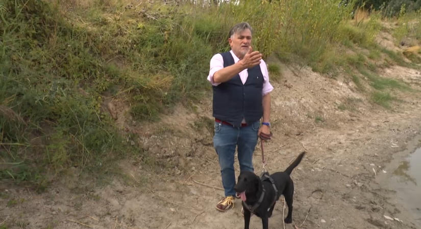 Visszahúzódott a tó vize Galambos Lajos birtokán, második világháborús bomba került elő