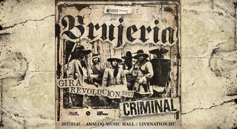 A brutális deathgrind úttörője, a BRUJERIA Budapestre érkezik