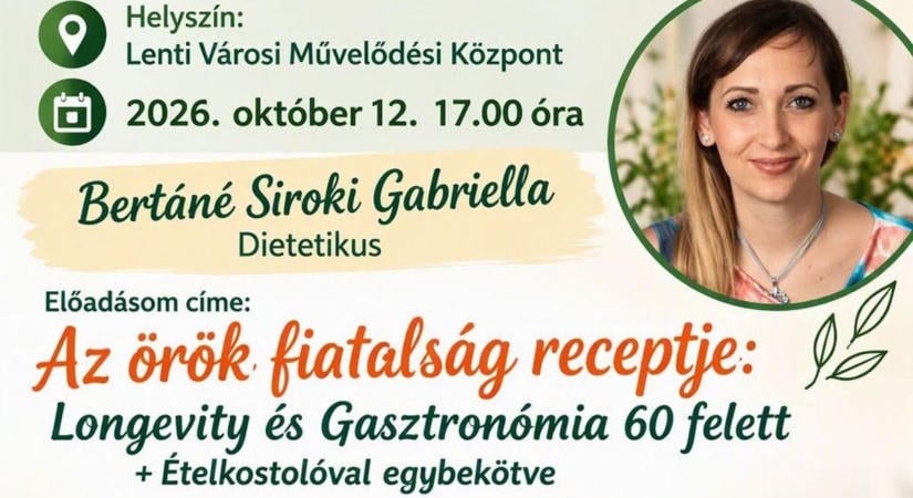 Az örök fiatalság receptjéről lesz szó a zalai művelődési központban