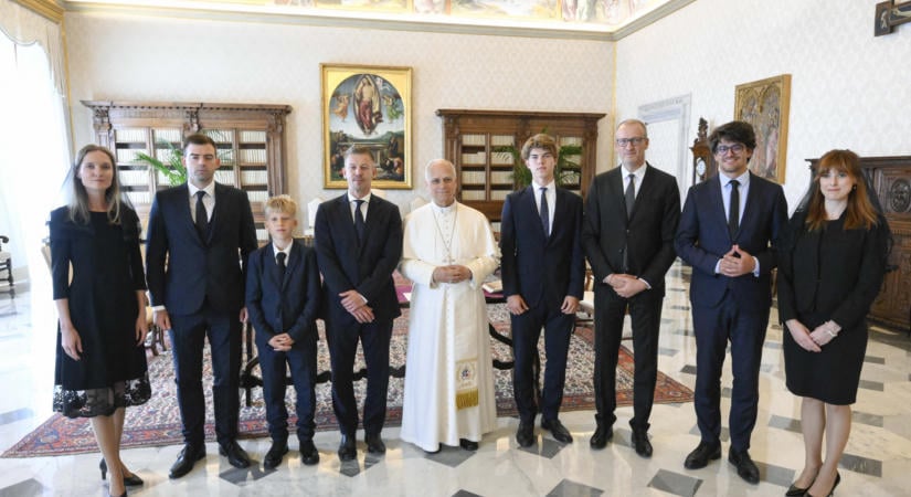 Magyar Péter XIV. Leó pápával találkozott Rómában