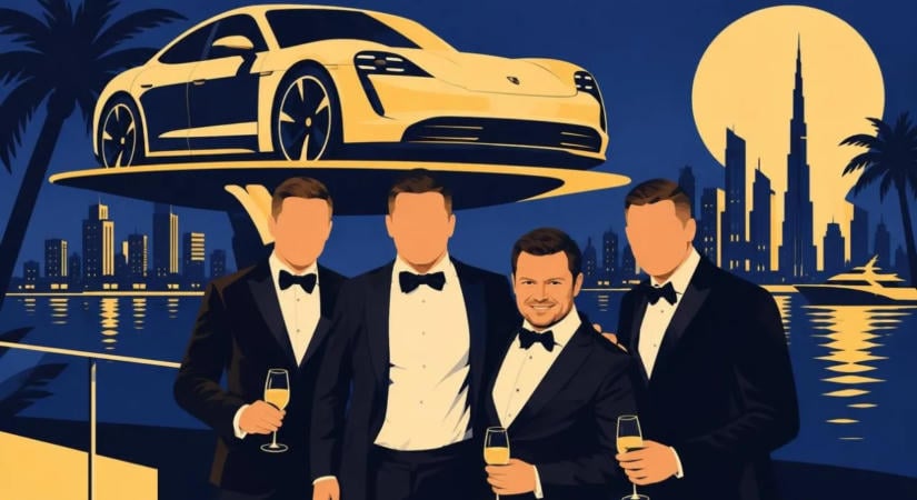 Matolcsy Ádám eladott volna egy luxusautót Dubajban, de a szélvédőn maradt a magyar matrica