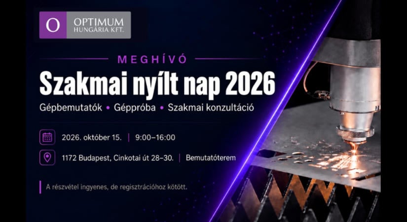 Saját munkadarabon is kipróbálhatók a lézerhegesztő és lézertisztító gépek az Optimum Hungária nyílt napján