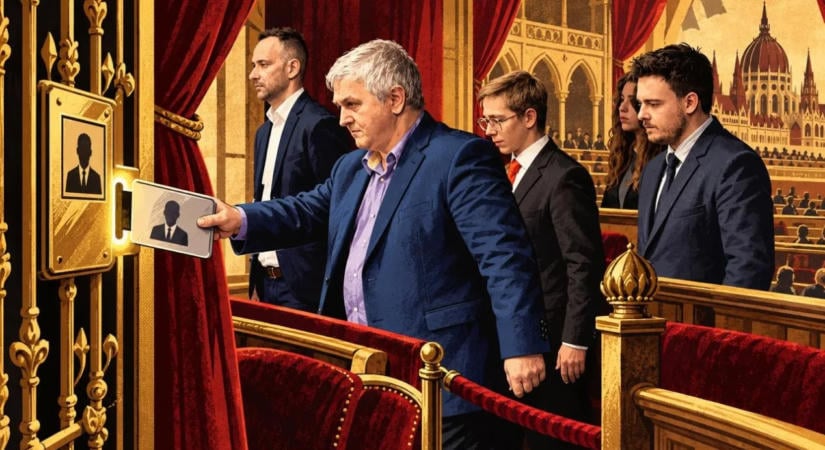 Nagy Attila Tibor a Fidesz parlamenti páholyában tűnt fel