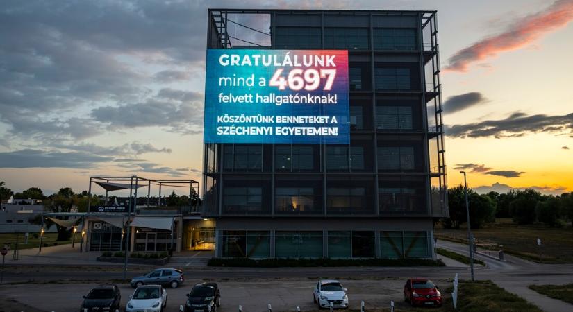 Újabb rekordközeli felvételi a Széchenyi István Egyetemen: emelkedő ponthatárok mellett közel 4700 hallgató jutott be
