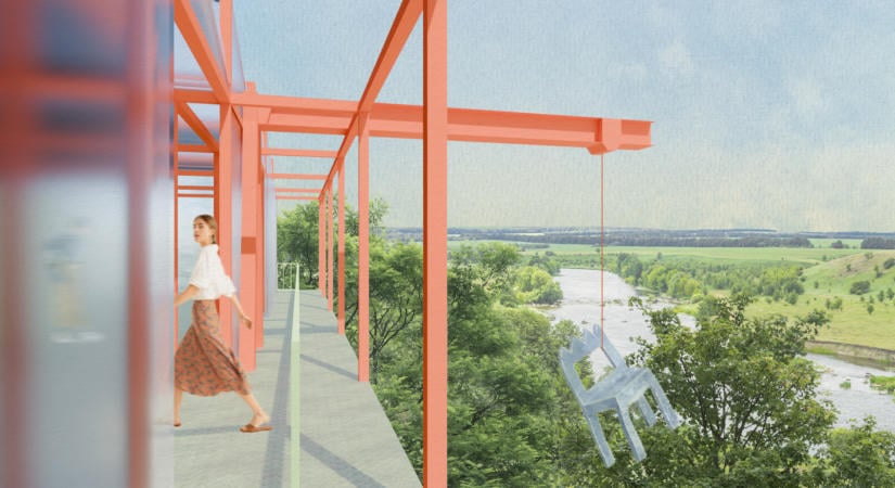 Add-On Atelier / szakszervezeti üdülő adaptív újrahasznosítása - Gerle Zsuzsanna diplomaterve