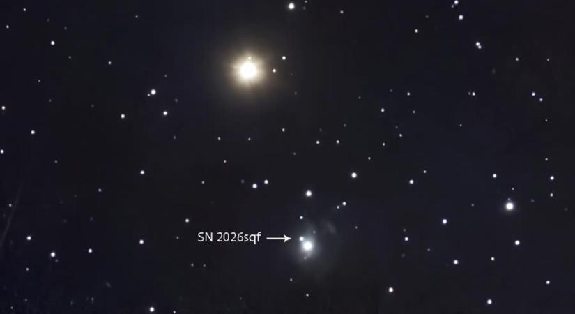 Fényes szupernóva a Nagy Medve csillagkép egyik távoli csillagontó galaxisában