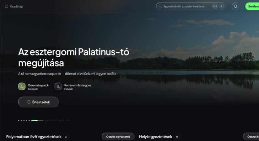 A Palatinus-tó megújításáról is várják majd a véleményeket a Közhangon