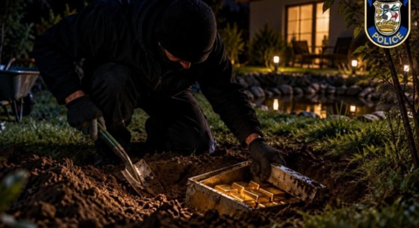 Elásott aranyat lopott ismerőse kertjéből egy német férfi Somogy megyében