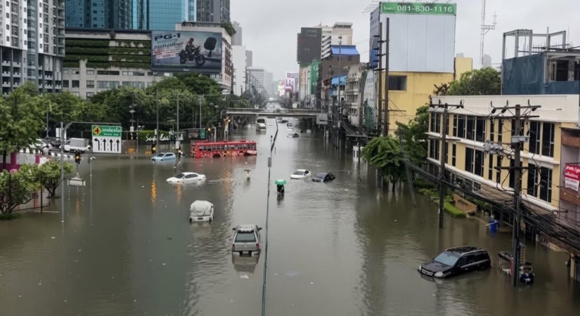 Egyetlen nap alatt került víz alá Bangkok: katasztrófa sújtotta övezetté nyilvánították a várost