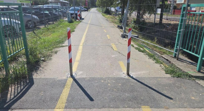 Veszélyes oszlopok a szombathelyi bicikliutakon - sürgős felülvizsgálatot kér a kerékpárosklub