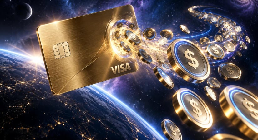 Közel megháromszorozódott a Visa stabilcoinos kártyaforgalma