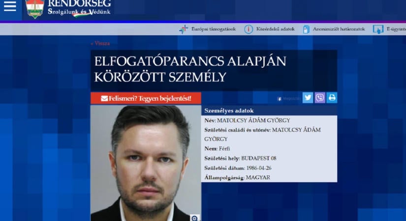Sejthetik a hatóságok, merre járhat Matolcsy Ádám: árulkodó részlet az elfogatóparancsnál