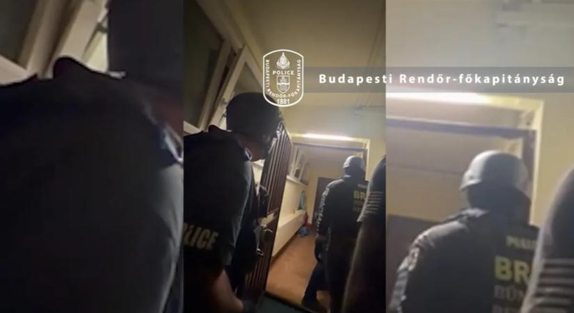 Golyóálló mellényes rendőrök törtek rá hajnalban a budapesti párra - videó