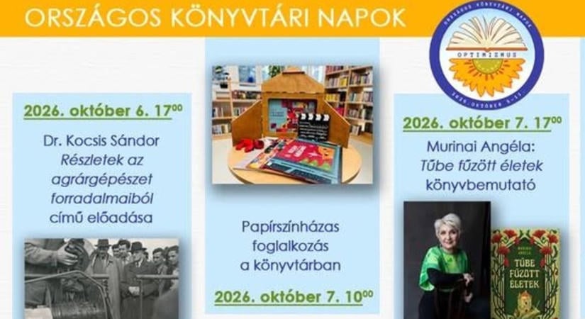 Országos Könyvtári Napok Mosonmagyaróváron: különleges programokkal vár a Huszár Gál Városi Könyvtár
