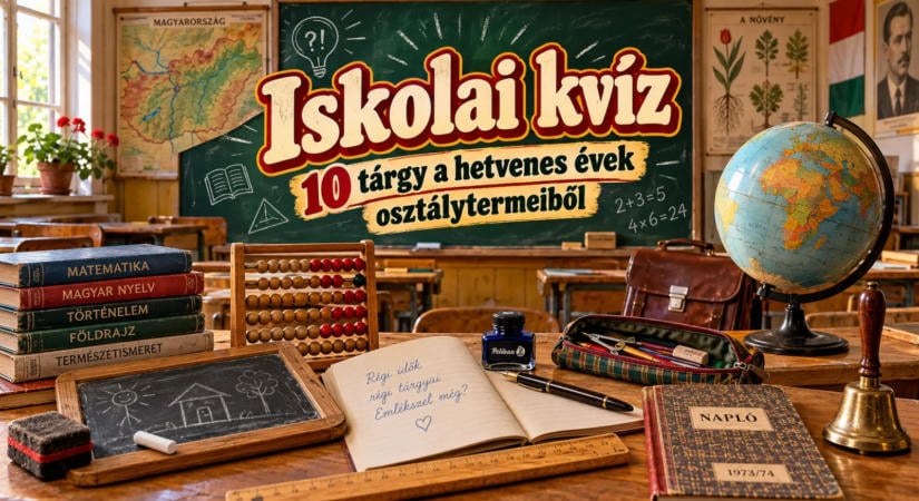 Iskolai kvíz: 10 tárgy a hetvenes évek osztálytermeiből