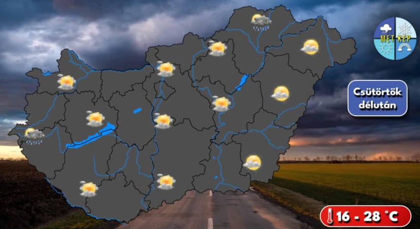 Hidegfront alakítja a csütörtöki időjárást