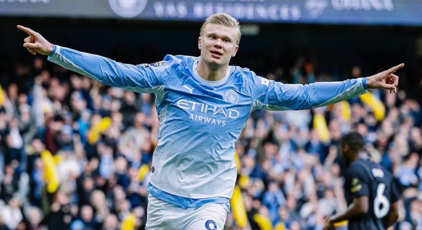 Erling Haaland duplázott és ismét megdöntött egy rekordot a Premier League-ben