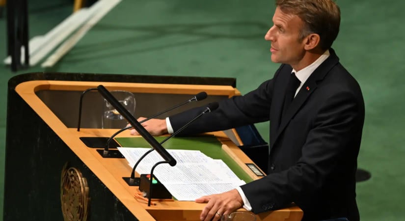 Macron az ENSZ-közgyűlésen bírálta a gázai békefolyamatot