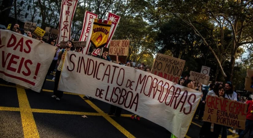 Portugáliában felszámolták a lakhatásért tüntetők sátortáborát