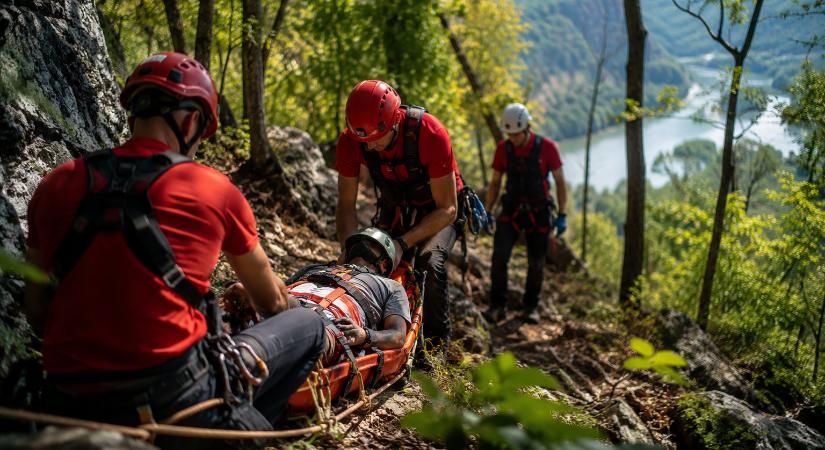 Bajba jutott kirándulókat mentettek Dömösnél