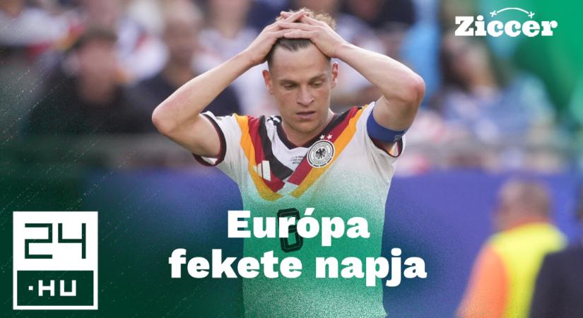 Európa fekete napja a focivébén