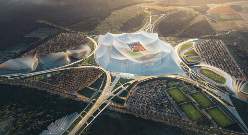 Elképesztő stadion épül a 2030-as focivébére