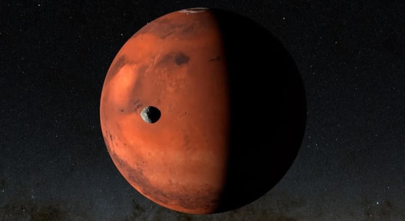 Hatalmas kráter segíthet megfejteni a Mars holdjának évtizedes rejtélyét