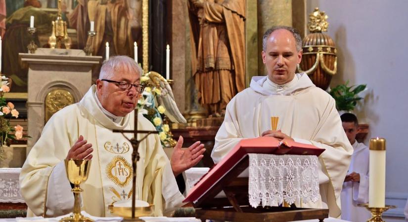 Kutschi András csornai származású atya aranymisét mondott a premontrei apátságban - fotók