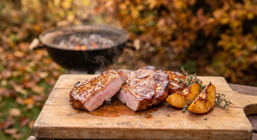 Grillezett sertéstarja birsalmás mázzal