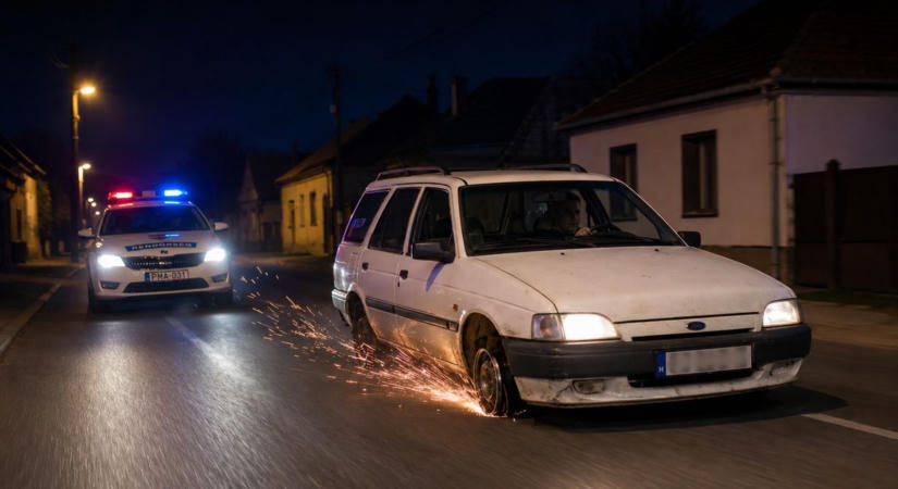 Szikrázó felnivel menekült a rendőrök elől a bemindenezett sofőr a lélekvesztővel