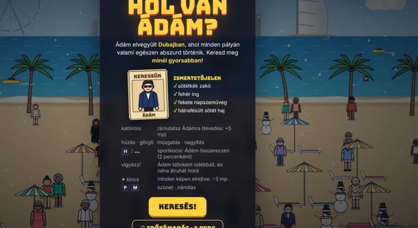 Videójáték készült a körözött Matolcsy Ádámról, a dubaji tömegben kell megtalálni