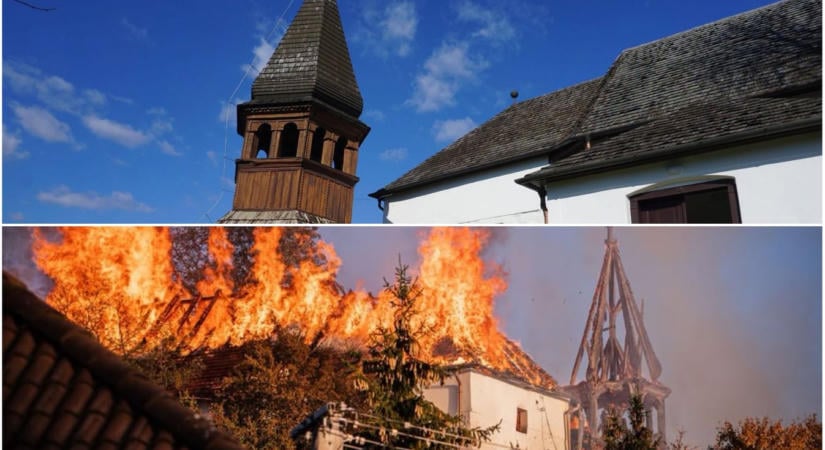 Fotókon a szörnyű pusztítás! Szinte minden megsemmisült a radostyáni templomtűzben!