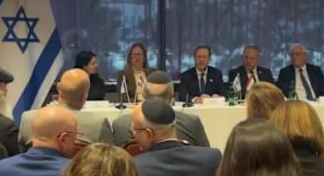 Jichak Herzog elnök magyarországi zsidó szervezetek képviselőivel is találkozott