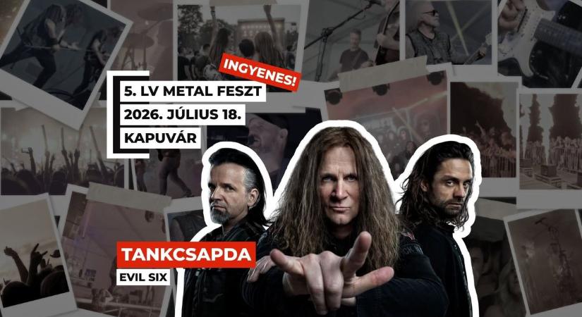 A Tankcsapda muzsikál a júliusi LV Metal Feszten Kapuváron