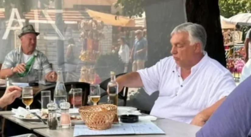 Hideg sört és csevapot kért Orbán egy szerbiai szálloda kerthelyiségében