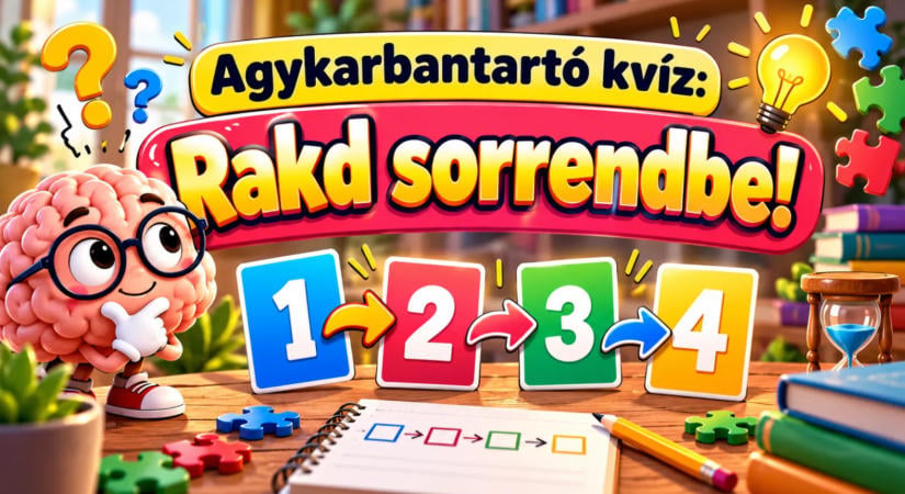 Agykarbantartó kvíz: Rakd sorrendbe!