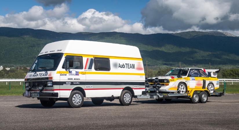 Kísérőautó is jár ehhez a pazar Audi Quattro S1-hez