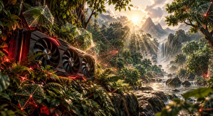 Az AMD új technológiai trükkje hatalmasat faraghat a ray tracing gépigényén