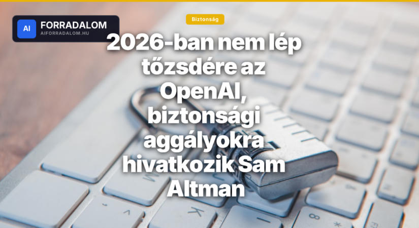 2026-ban nem lép tőzsdére az OpenAI, biztonsági aggályokra hivatkozik Sam Altman