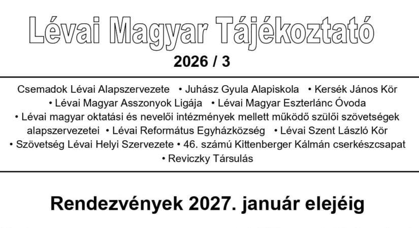Őszi és adventi programok a Lévai Magyar Tájékoztató új számában