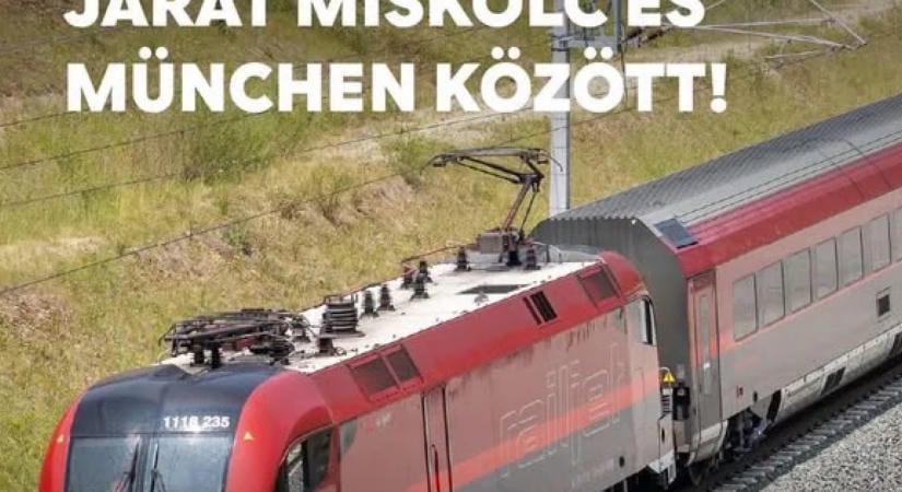 Decembertől közvetlen Railjet közlekedik Miskolc és München között