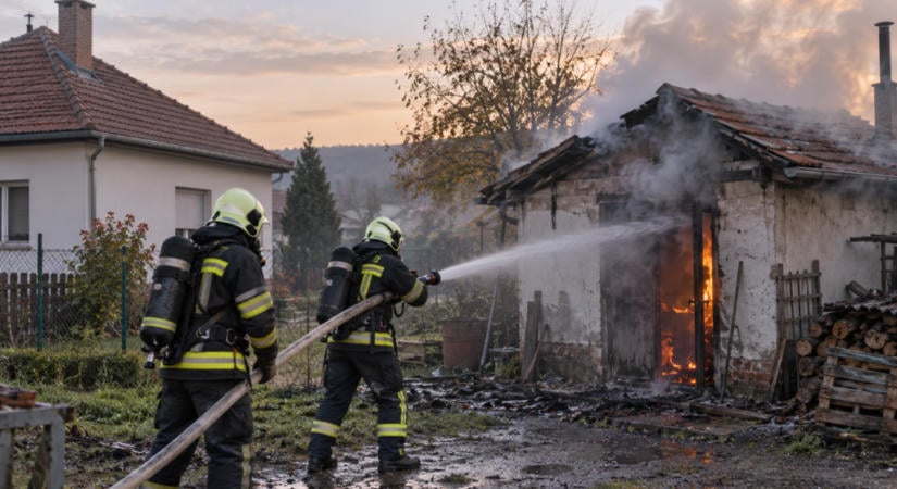 Garázs és melléképület is kigyulladt Baranyában